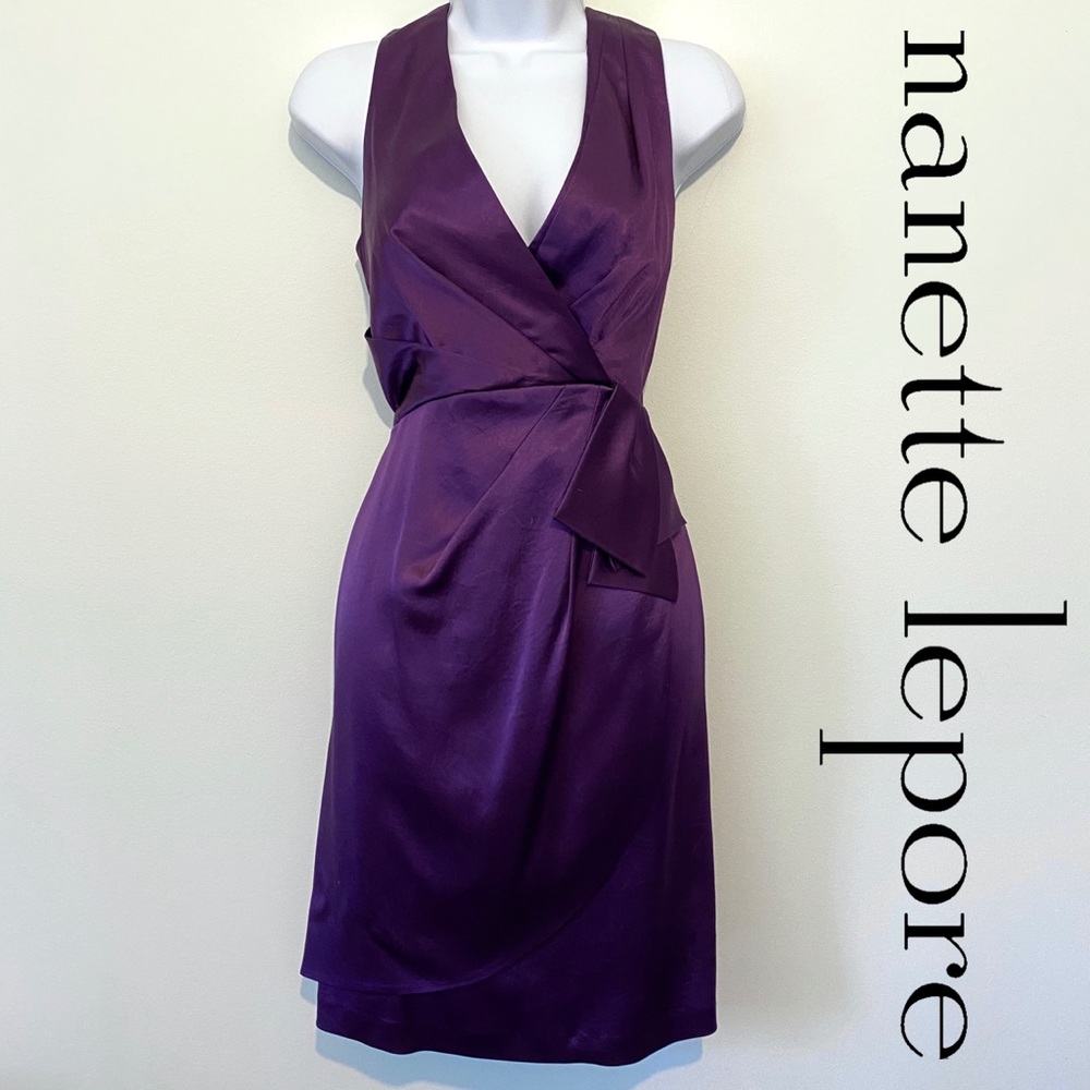 Nanette Lepore PARDESIA Shift Dress Side Bow Silk